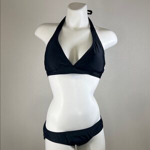 Prana Midnight Black Bikini Set Top Large / Bottom XL